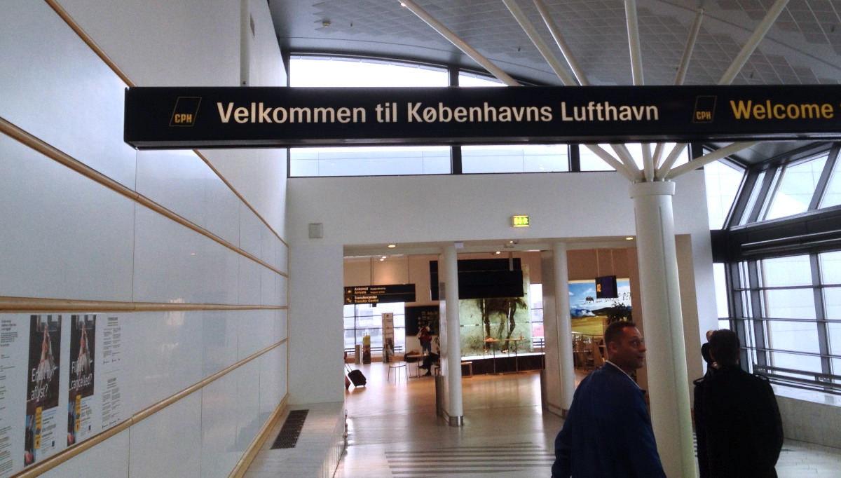 Arriving back at the Copenhagen airport