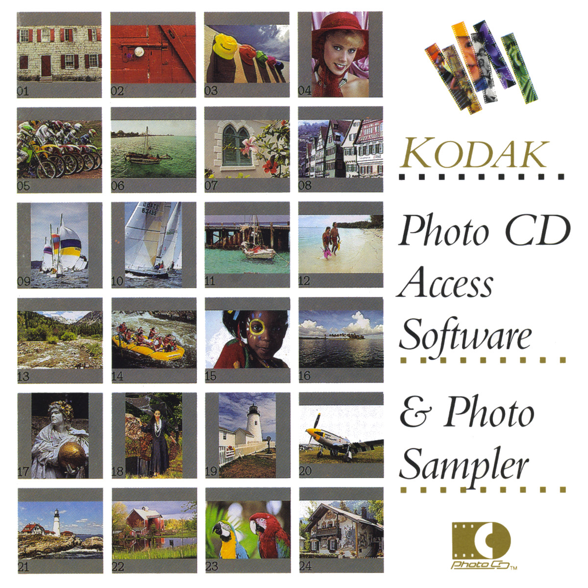 Front of the CD jewel case inlay would normally be an index of the first 36 images on the disc