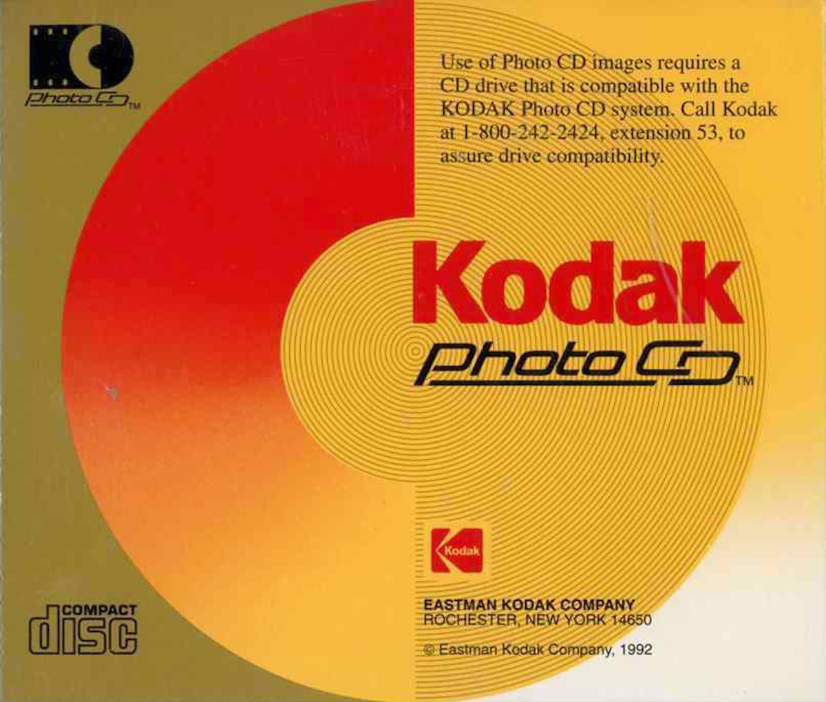 Backside of the CD jewel case was alway this Kodak PhotoCD design