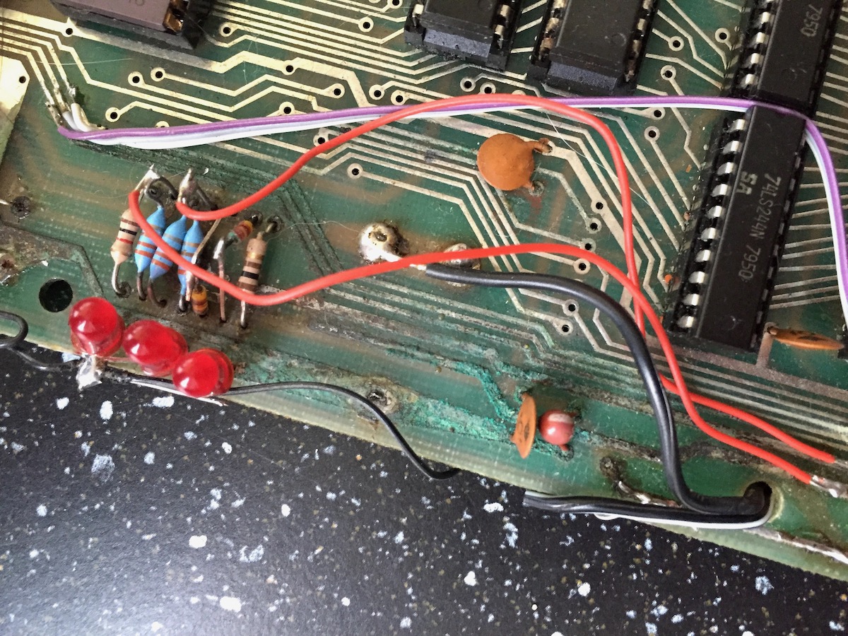 Heavy corrosion of the printed circuit boards seems to have been &ldquo;repaired&rdquo; in the past